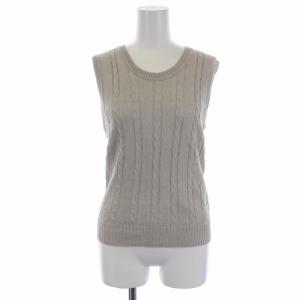リネンニットベスト セーター プルオーバー 2 M ベージュ 578-6261003