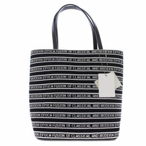 EPOCA 19SS レタリング ジャガード ツイスト ハンドバッグ 総柄 レザー ブラック