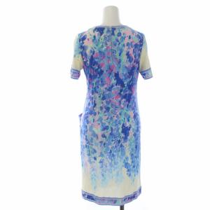 LEONARD FASHION 近年モデル ワンピース 総柄 36 青