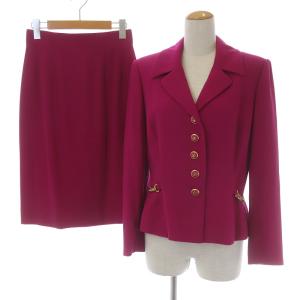 CELINE ヴィンテージ スーツ セットアップ テーラードジャケット タイトスカート 38 ピンク