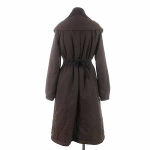 VALENTINO ROMA 中綿コート ロング ビッグカラー リボン フェイクレイヤード 40/4 M ブラウン
