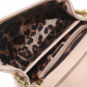 DOLCE&GABBANA ハンドバッグ ショルダーバッグ 2way レザー ロックフラップ チェーン ピンク