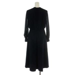 ANAYI 19AW ワンピース シースルー 切替 36 ネイビー