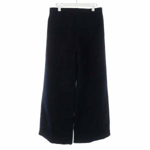 Drawer ワイドパンツ ロング ウール 38 M ネイビー