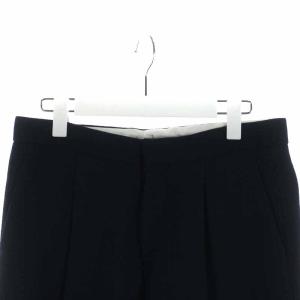 Drawer ワイドパンツ ロング ウール 38 M ネイビー