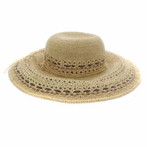 HELEN KAMINSKI プロヴァンス 麦わら帽子 ストローハット 帽子 つば広 リボン ベージュ