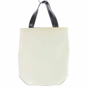 CELINE トートバッグ ハンドバッグ レザー 裏地Cマカダム ロゴプレート 白 ホワイト