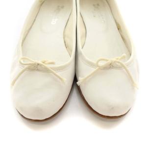 Repetto バレエシューズ フラットシューズ ラウンドトゥ やぎ革 レザー 37 ホワイト