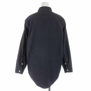 MADISONBLUE HAMPTON BACK SATIN SHIRT ワークシャツ コットン 長袖 00 ブラック