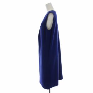 ARMANI COLLEZIONI ラップ風ワンピース ひざ丈 ノースリーブ デザイン 40 ブルー