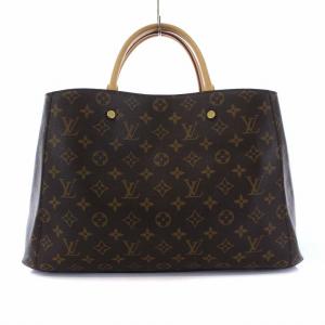 LOUIS VUITTON M41067 モンテーニュGM モノグラム トートバッグ 2WAY 茶