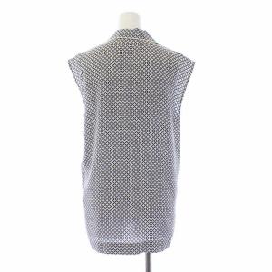 STELLA McCARTNEY セットアップ 上下 ノースリーブブラウス ワイドパンツ 総柄 シルク100％ 36 38 S M ブルー ホワイト