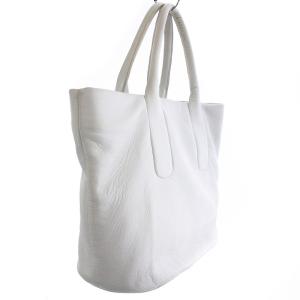 HIROFU トートバッグ ハンドバッグ レザー ホワイト