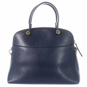 FURLA PIPER ハンドバッグ ショルダーバッグ 2way レザー ネイビー