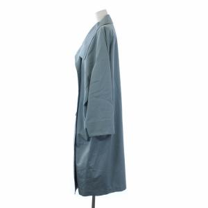 ENFOLD 19SS コットンブレンドダブルボタンコート 38 青