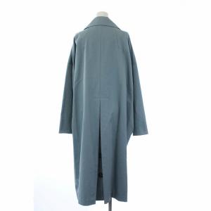 ENFOLD 19SS コットンブレンドダブルボタンコート 38 青