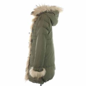 Diagram GRACE CONTINENTAL ダッフル ダウンコート ロング ラクーンファー 36 S カーキ