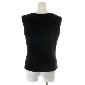 Martin Margiela カットソー ノースリーブ コットン ブラック