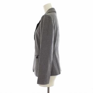 ARMANI COLLEZIONI テーラードジャケット 薄手 総柄 ストレッチ 40 ネイビー