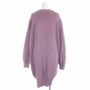 Drawer 21SS 7GフリンジVネックロングカーディガン 紫