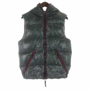 ARISTEO ダウンベスト ジャケット ジップアップ フード 44 XS カーキ