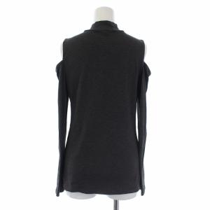 BORDERS at BALCONY COLD SHOULDER TOP 長袖 カットソー ハイネット オープンショルダー 38 M グレー