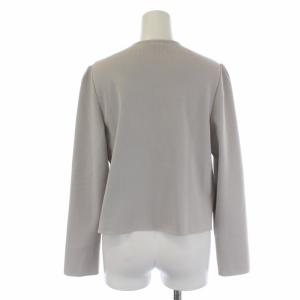 TO BE CHIC 22SS ピークスニット ジャケット ジップアップ フリル 42 ピンクグレー