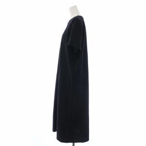 BLUE LABEL CRESTBRIDGE 21AW クリア天竺カットソーワンピース 半袖 ロング プリント 38 ブラック