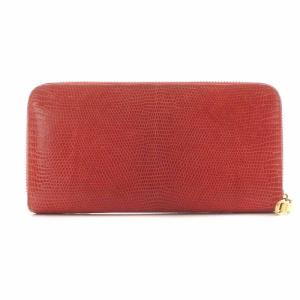 LOEWE 長財布 小銭入れ ラウンドジップ レザー 赤 レッド