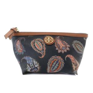 ポーチ ペイズリー柄 ネイビー