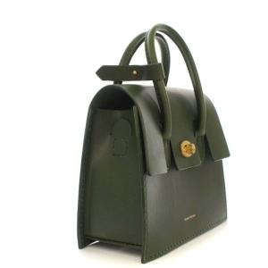 Hender Scheme essence hand bag wide ハンドバッグ 2way フラップ レザー 緑