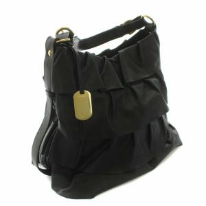 FURLA Bolsa Furla Babados Couro Preto トートバッグ ワンショルダーバッグ