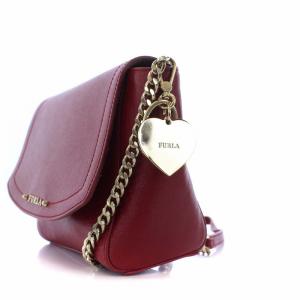 FURLA ニューデイジー ショルダーバッグ チェーン レザー レッド
