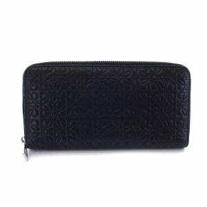 LOEWE リピート アナグラム 長財布 レザー 黒