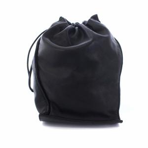 LOEWE アナグラム ショルダーバッグ 巾着型 ナッパレザー 黒