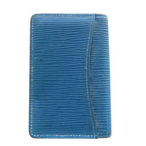 LOUIS VUITTON エピ オーガナイザー ドゥ ポッシュ パスケース カードケース 名刺入れ トレドブルー MI0972