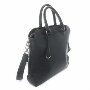 aniary ハンドバッグ ショルダーバッグ 2way キーリング レザー 裏地迷彩柄 紺 ネイビー