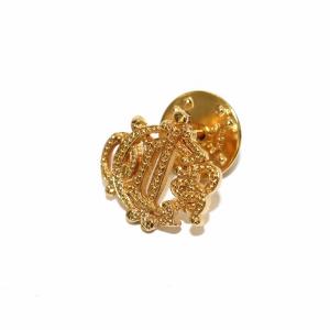 Christian Dior エンブレム  ピンバッチ ブローチ アクセサリー ゴールド