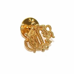 Christian Dior エンブレム  ピンバッチ ブローチ アクセサリー ゴールド