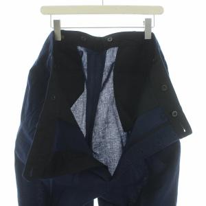 RRL ラルフローレン パンツ スラックス リネン混 チェック 36 32 ネイビー