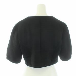 EPOCA セットアップ ノーカラージャケット 五分袖 ワンピース ノースリーブ ひざ丈 40 ブラック