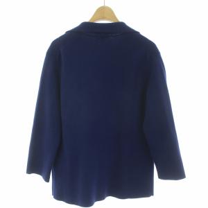 Cruciani テーラードジャケット ニット 七分袖 46 S 青 ブルー