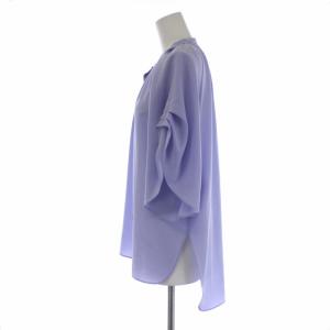 ADORE 21SS 531-1110520 フラットジョーゼットブラウス 半袖 ノーカラー 38 パープル 