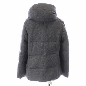 ANAYI ダウンジャケット ビックカラー ツイード 38 M グレー