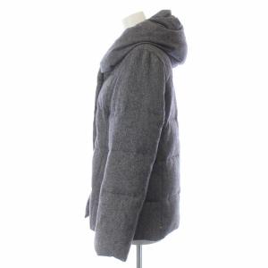 ANAYI ダウンジャケット ビックカラー ツイード 38 M グレー