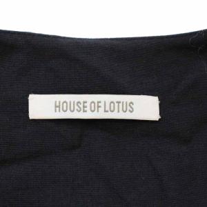 HOUSE OF LOTUS ガウンコート ノーカラーコート ロング M ブラック