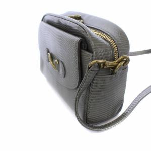 TOFF&LOADSTONE レヴューコンボショルダーバッグ リザード型押し レザー グレー