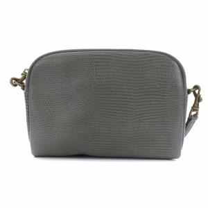 TOFF&LOADSTONE レヴューコンボショルダーバッグ リザード型押し レザー グレー