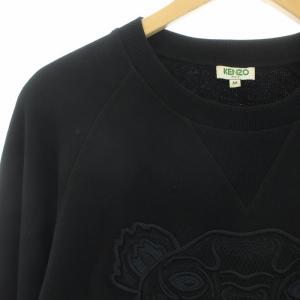 KENZO タイガー刺繍 スウェット トレーナー 長袖 M ブラック F655SW0074XD