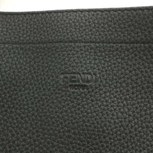 FENDI 7VA426 カクテルモチーフ トートバッグ レザー 黒